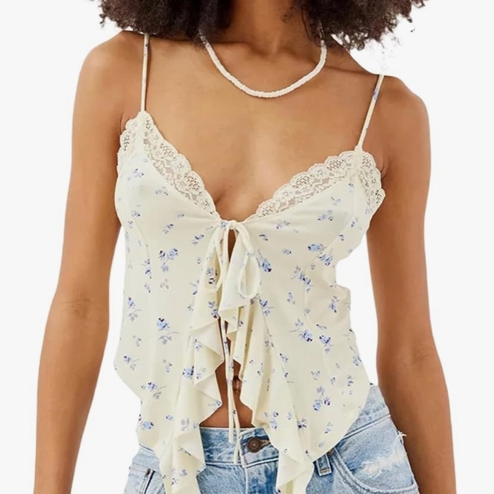 Tie-up camisole top